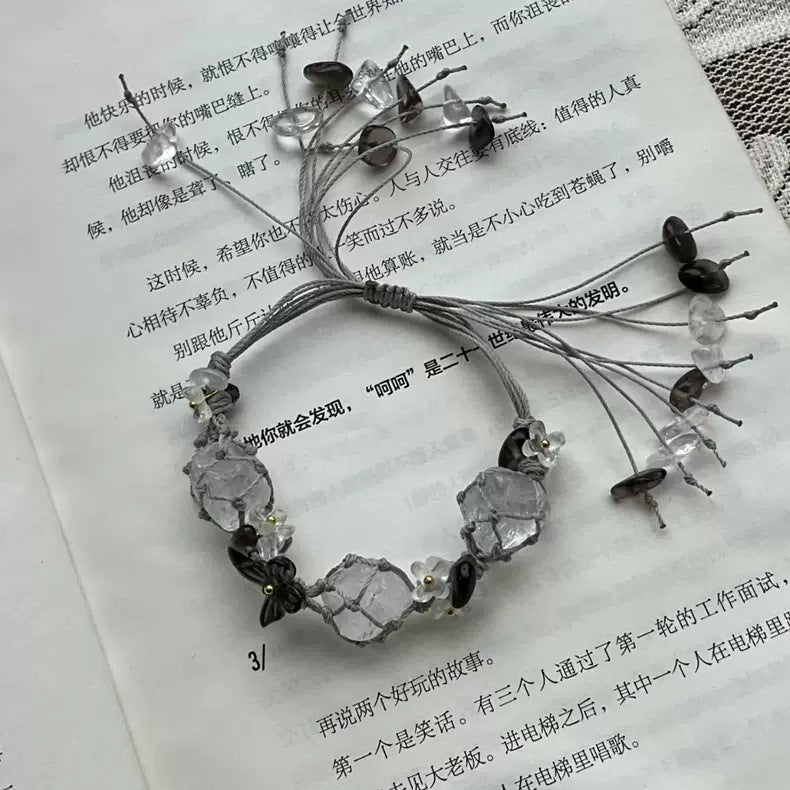 Crystal garland bracelet collection - handmade braided bracelets
