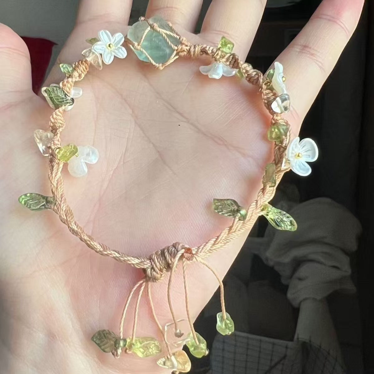 Crystal garland bracelet collection - handmade braided bracelets