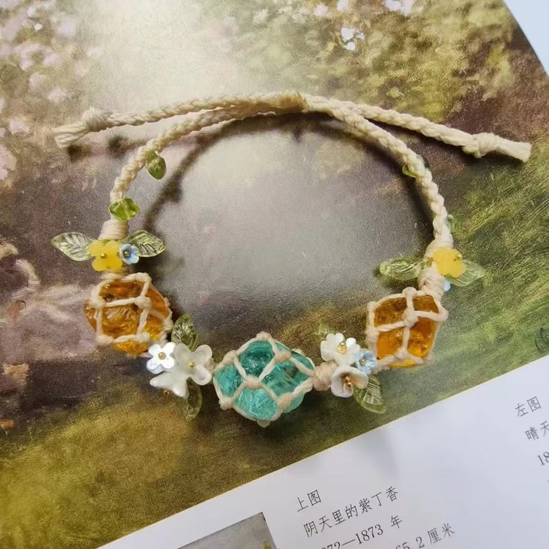 Crystal garland bracelet collection - handmade braided bracelets