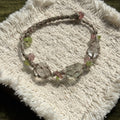 Transparent crystal braided bracelet braided wooden bracelet for men and women
