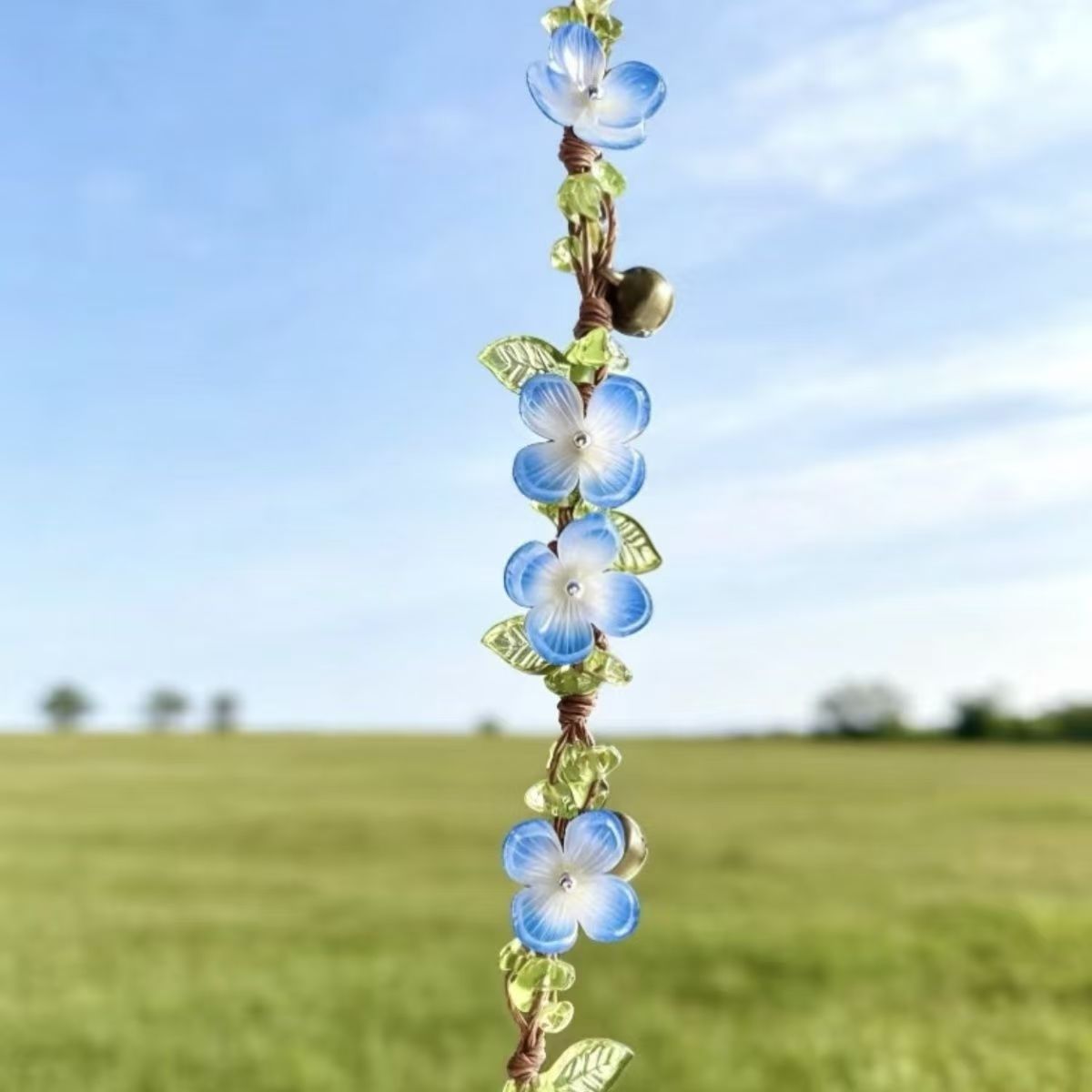 Hand-woven arab婆婆纳flower bracelet forest style fresh flower vine bracelet