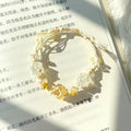 Handmade crystal raw stone bracelet