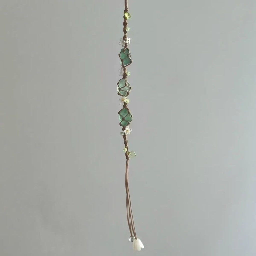 Original new design raw stone bracelet crystal hand rope