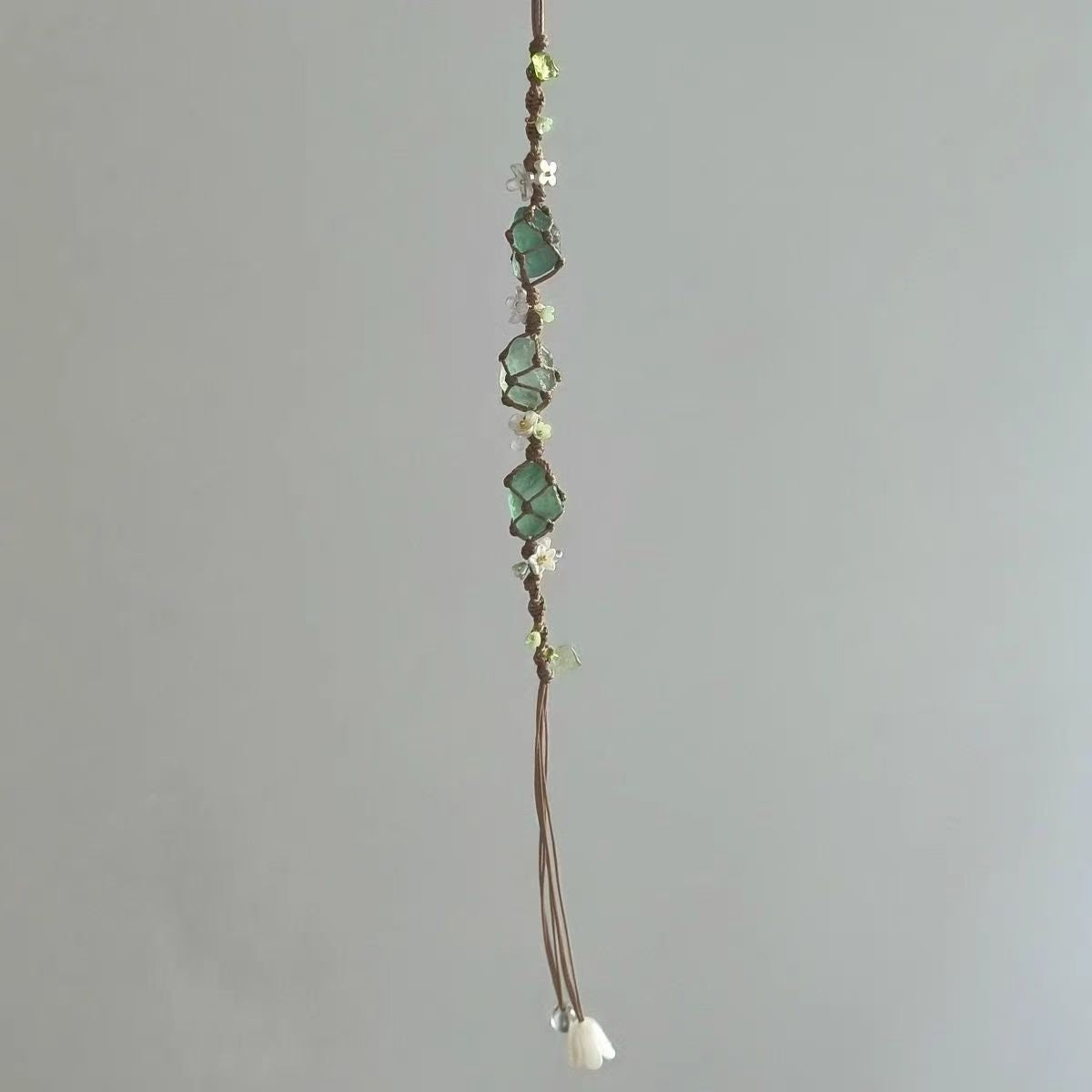Original new design raw stone bracelet crystal hand rope