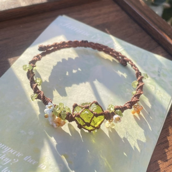 Handmade braided cord bracelet - mori girl style couple bracelets