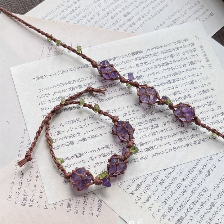 Crystal garland bracelet collection - handmade braided bracelets