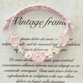 Handmade crystal braided bracelet - rose quartz peach blossom sweet charm