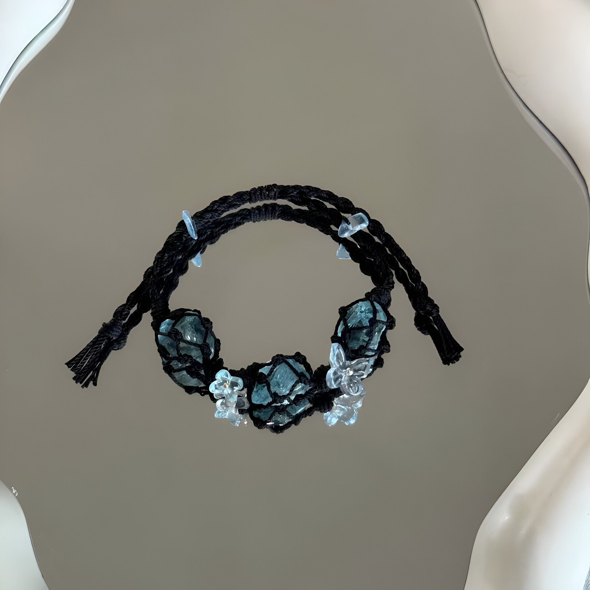 Crystal garland bracelet collection - handmade braided bracelets