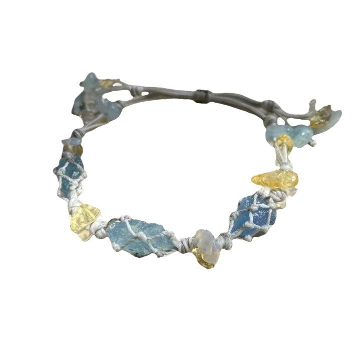Aquamarine bracelet original good-looking bestie couple crystal handmade bracelet bracelet
