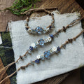 Crystal garland bracelet collection - handmade braided bracelets