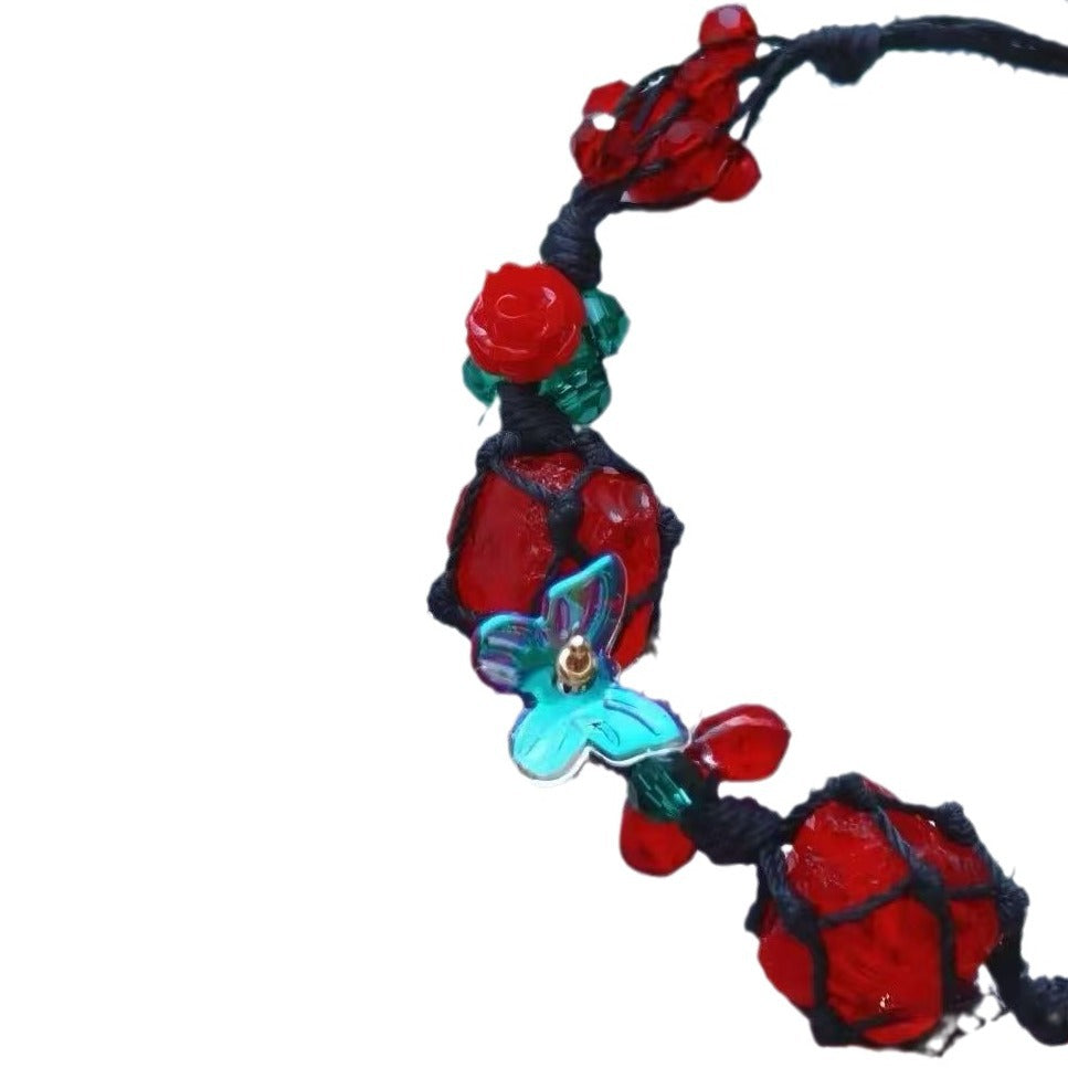 Handmade crystal bracelet with natural stones