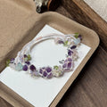 Purple crystal bracelet handwoven