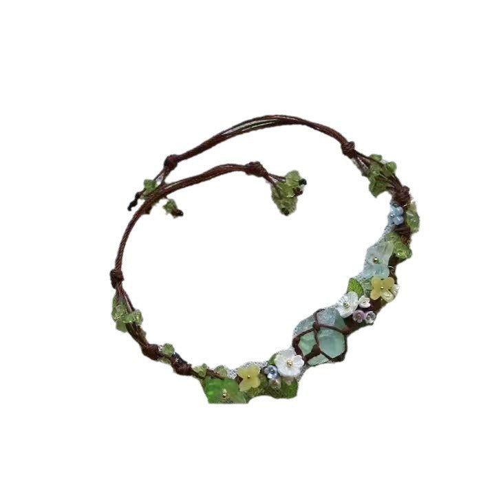 Green fluorite braided bracelet