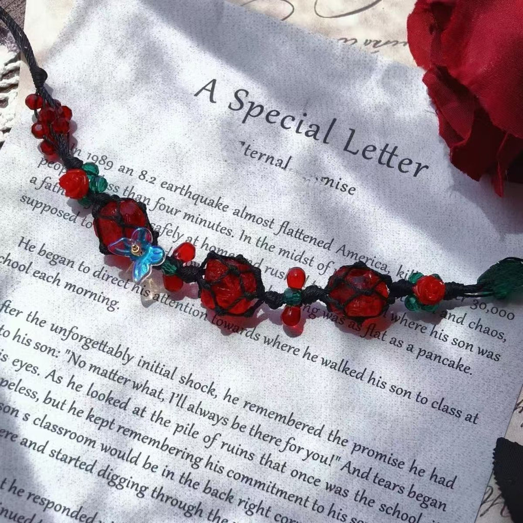 Handmade crystal bracelet with natural stones