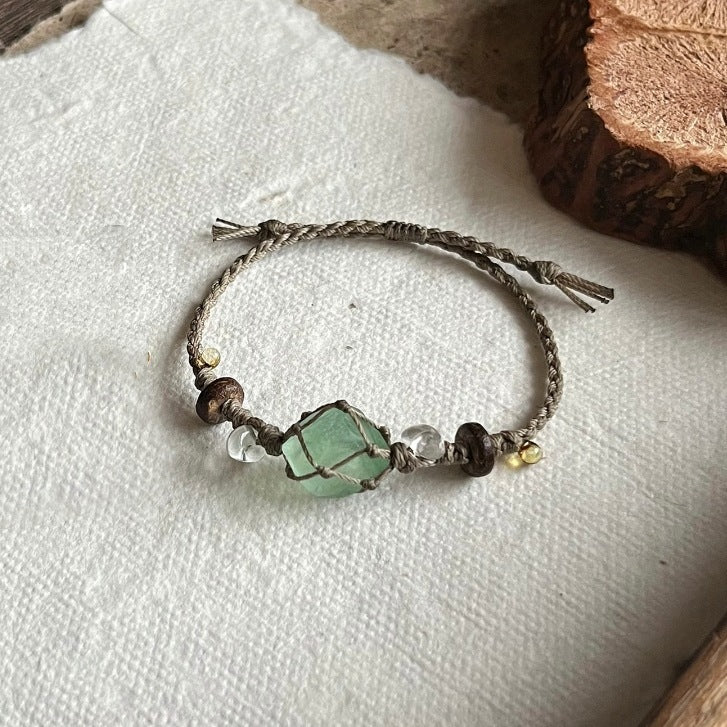 Crystal garland bracelet collection - handmade braided bracelets