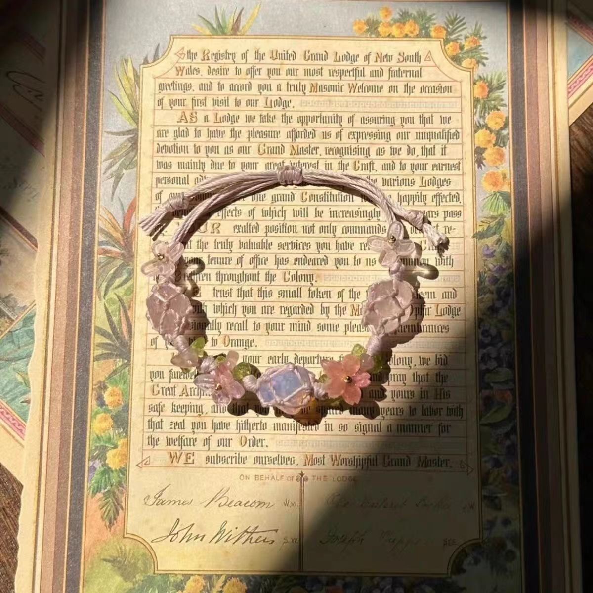 Handmade braided raw stone bracelet