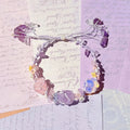 New purple crystal flower garland bracelet