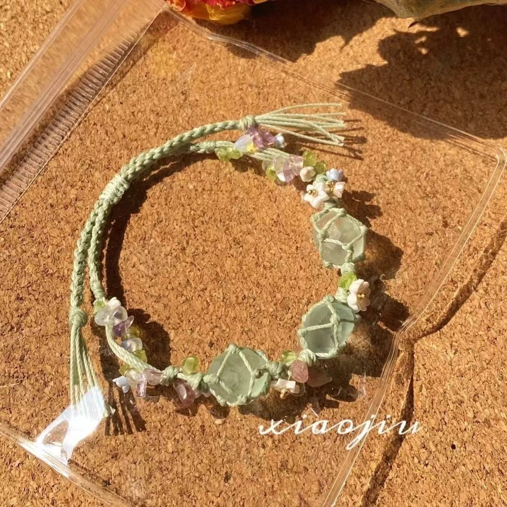 Forest style garland hand-woven bracelet
