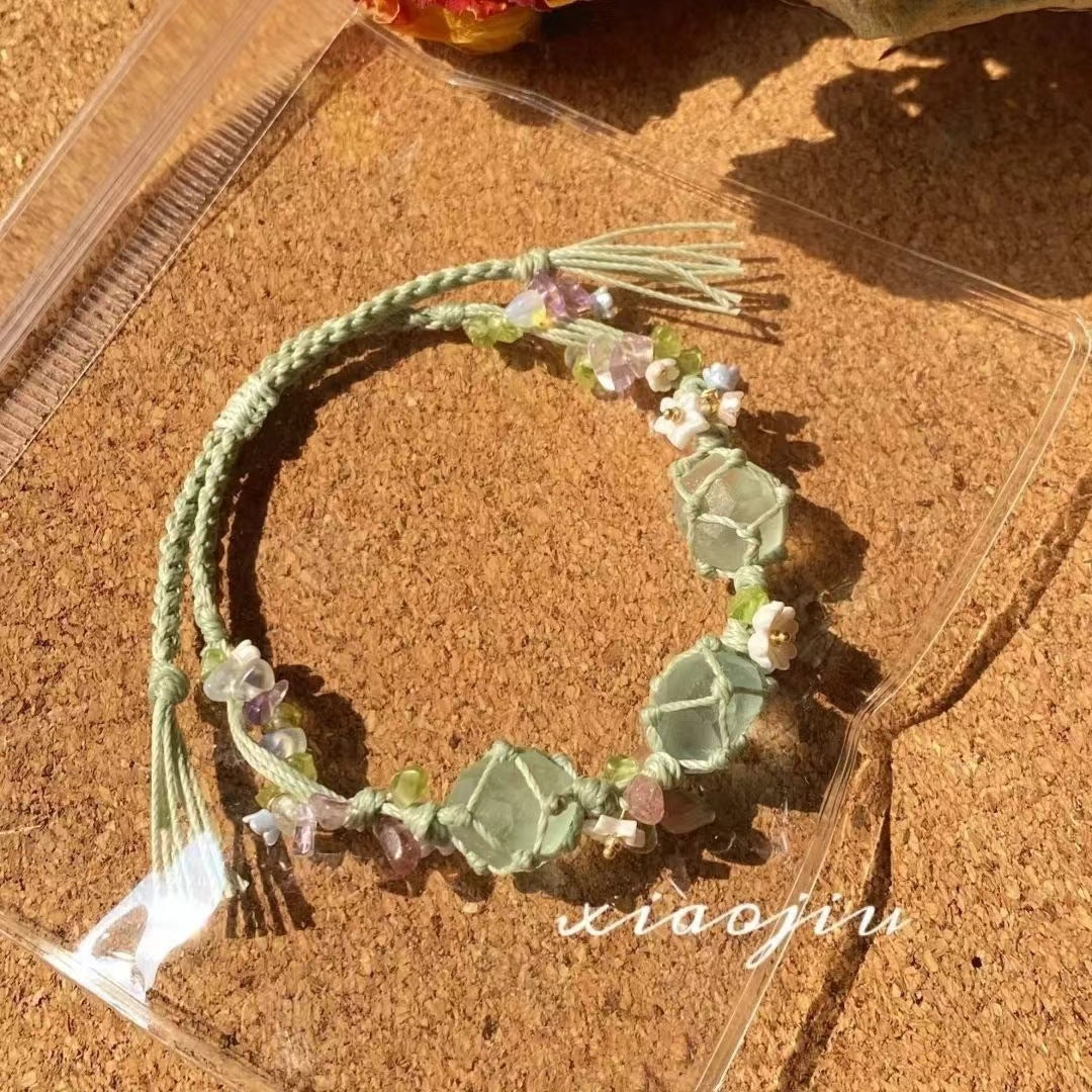 Forest style garland hand-woven bracelet