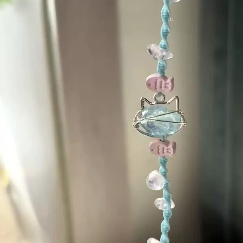 Crystal garland bracelet collection - handmade braided bracelets