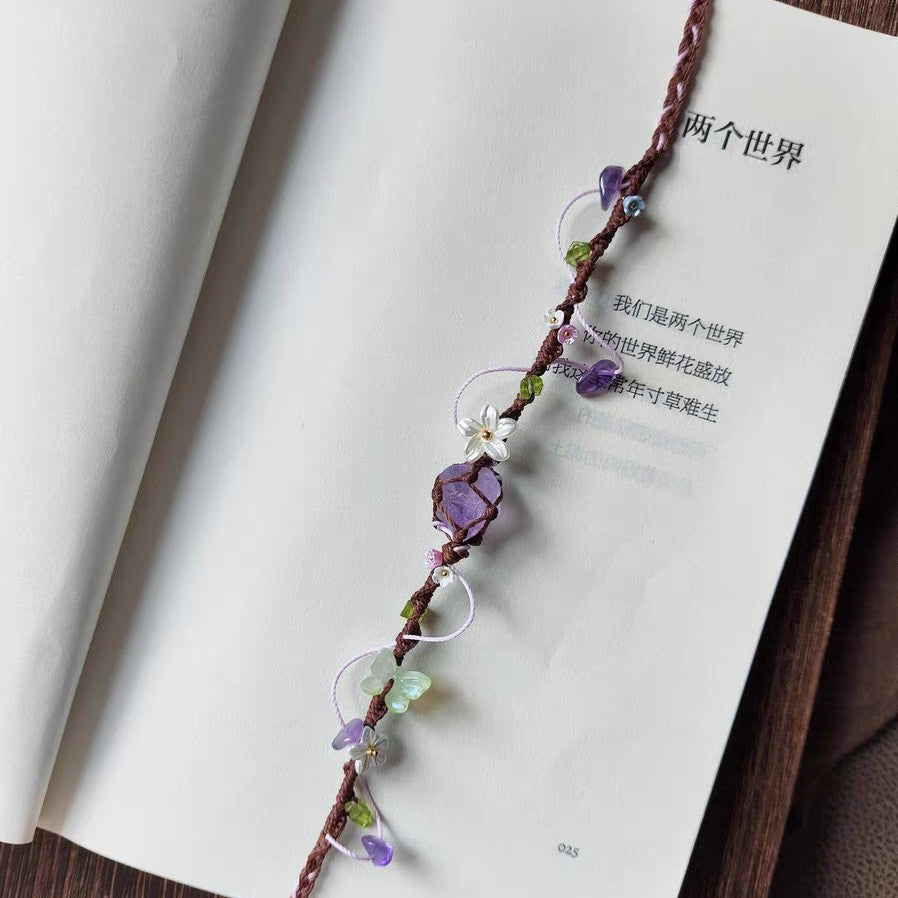 Amethyst bracelet handwoven