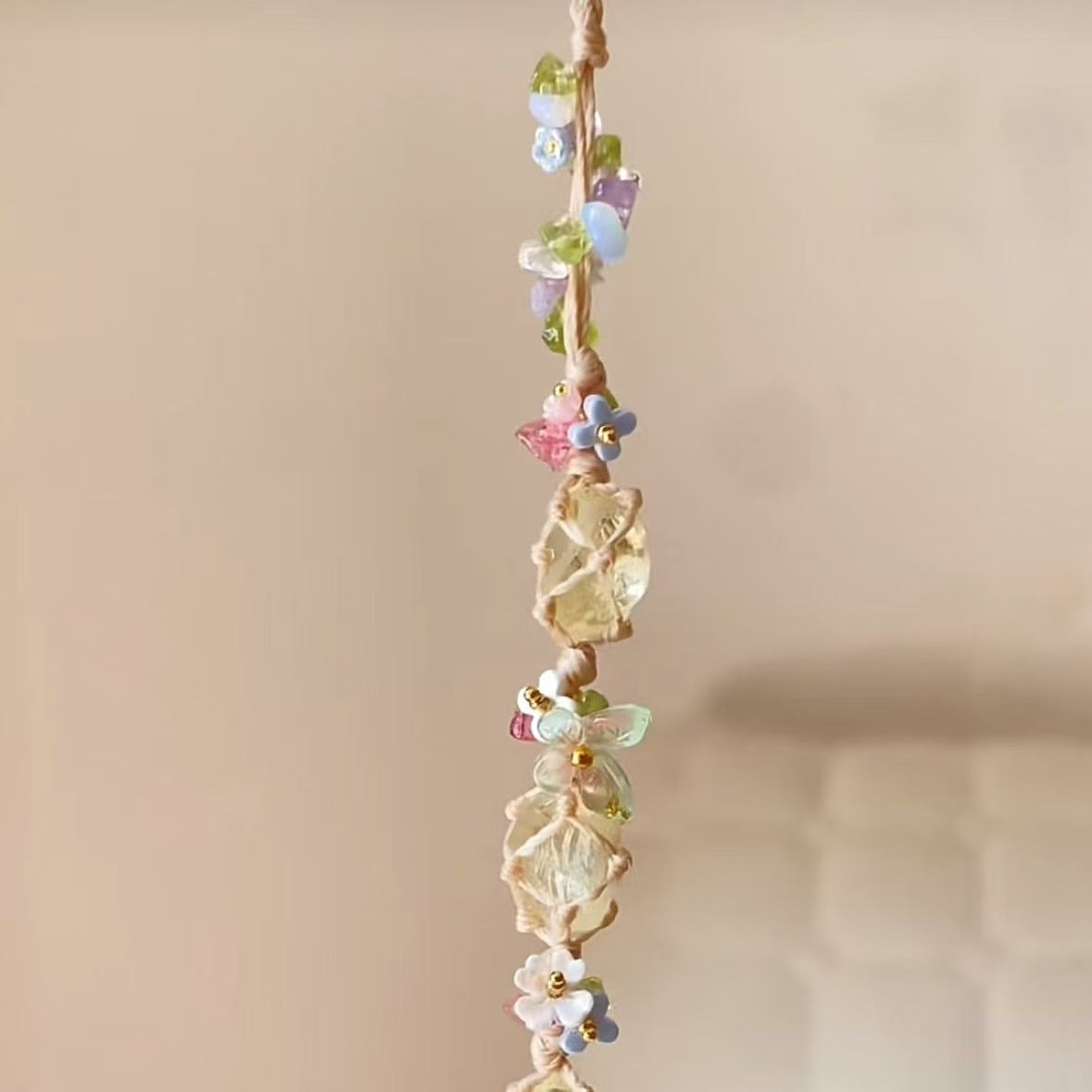 Handmade braided bracelet mesh bag bracelet cord