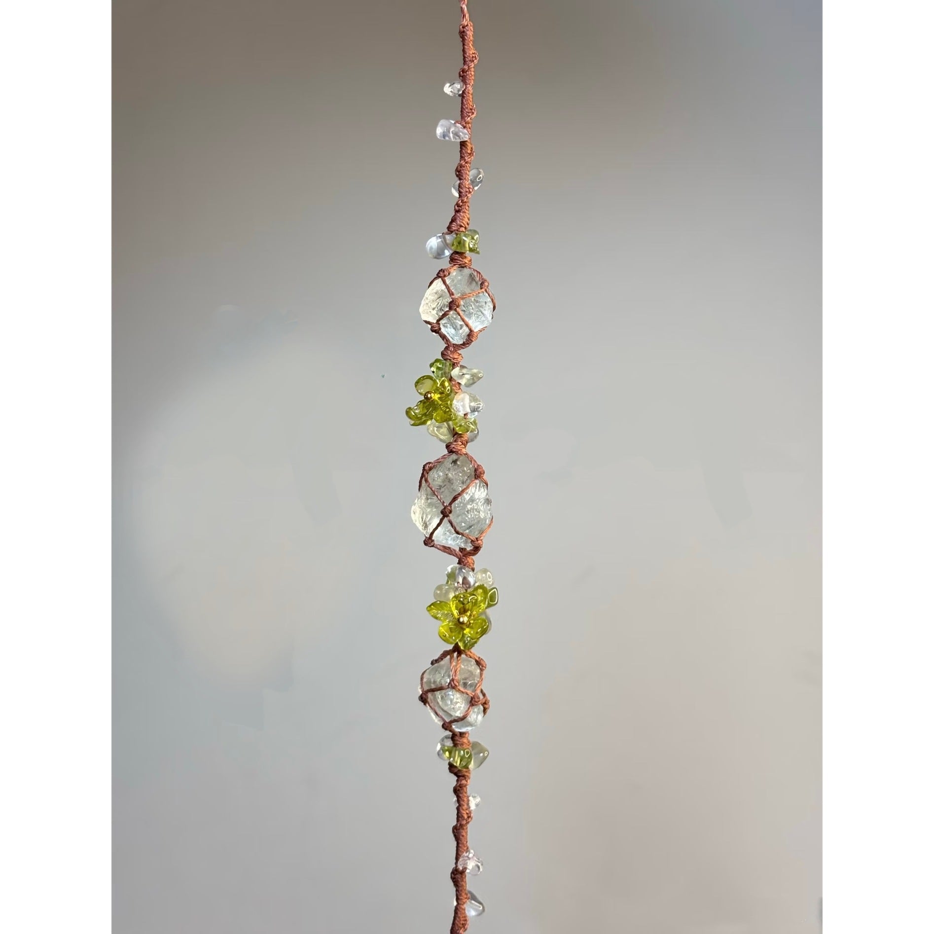 Original design handwoven transparent crystal bracelet