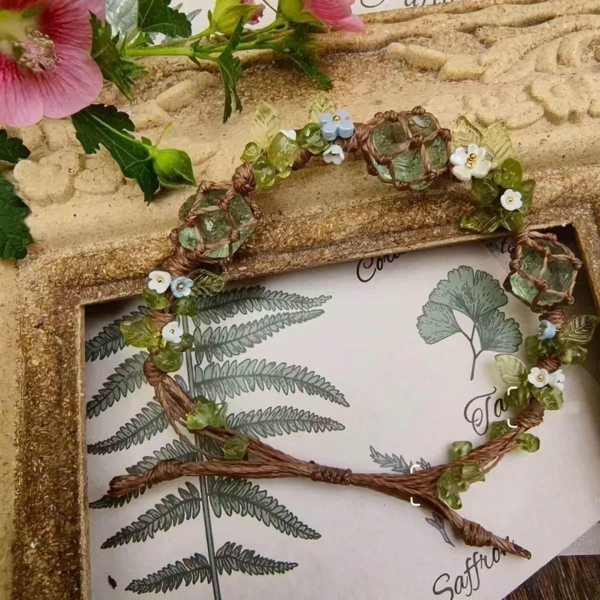 Crystal garland bracelet collection - handmade braided bracelets