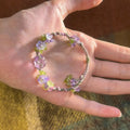 Original purple crystal braided rope bracelet