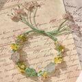 Crystal bracelet fashioneasiest for matchpurely handwoven