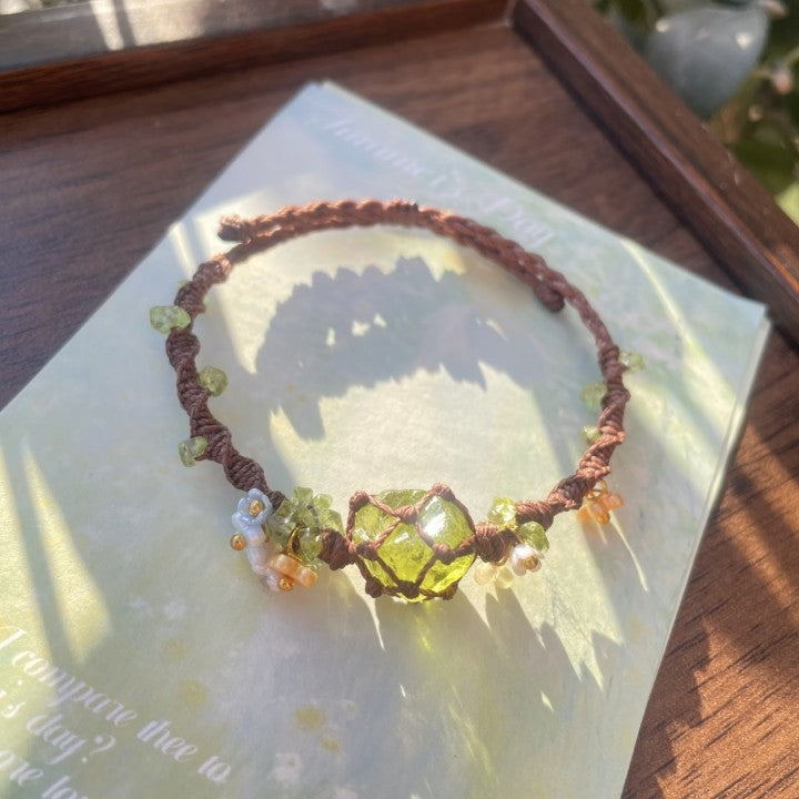 Handmade braided cord bracelet - mori girl style couple bracelets