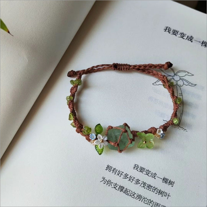 Crystal garland bracelet collection - handmade braided bracelets