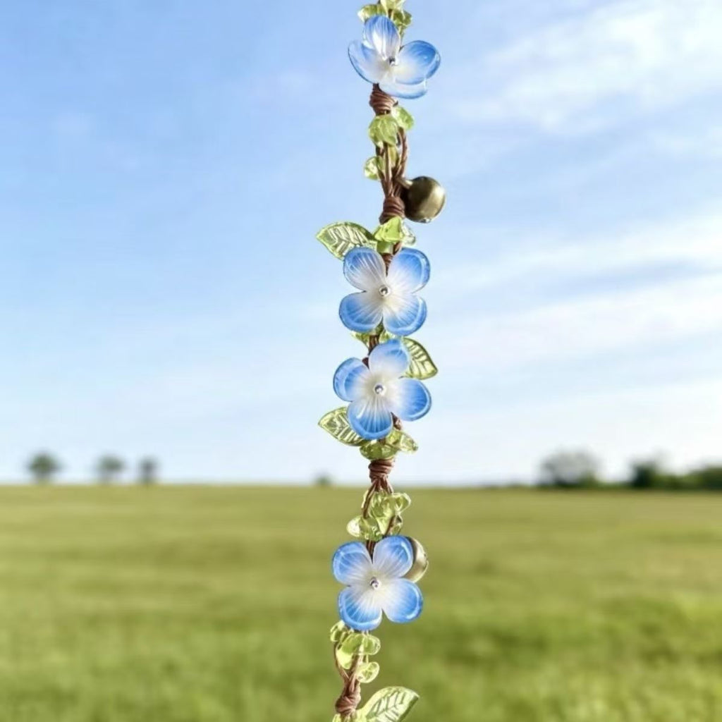 Hand-woven arab婆婆纳flower bracelet forest style fresh flower vine bracelet
