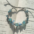 New handmade braided bracelet with raw stone accents