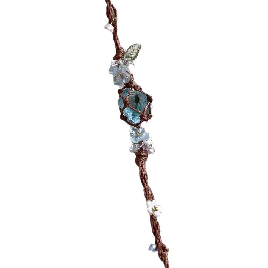 Handmade raw crystal bracelet