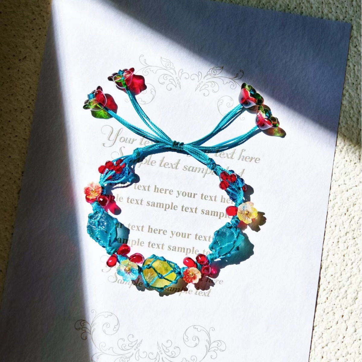Crystal garland bracelet collection - handmade braided bracelets