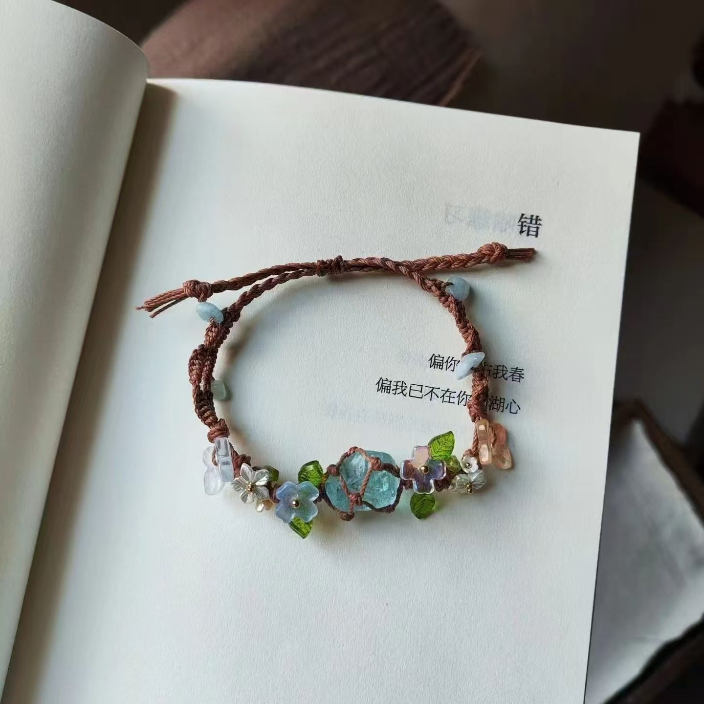 Crystal garland bracelet collection - handmade braided bracelets