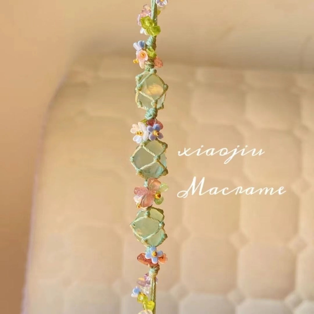 Forest style garland hand-woven bracelet