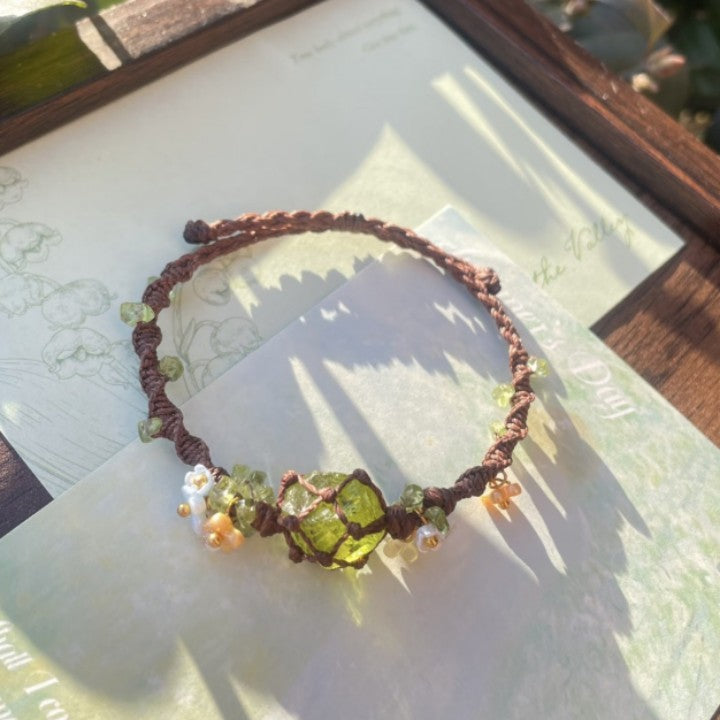 Handmade braided cord bracelet - mori girl style couple bracelets