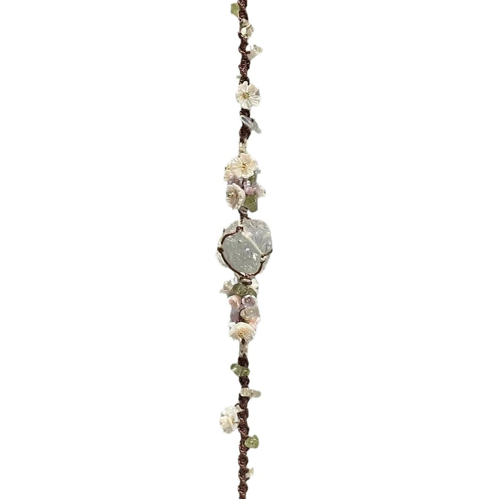 Original design handmade crystal raw stone bracelet