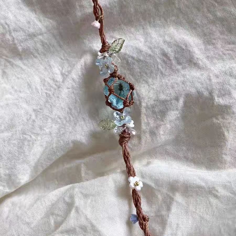Handmade raw crystal bracelet