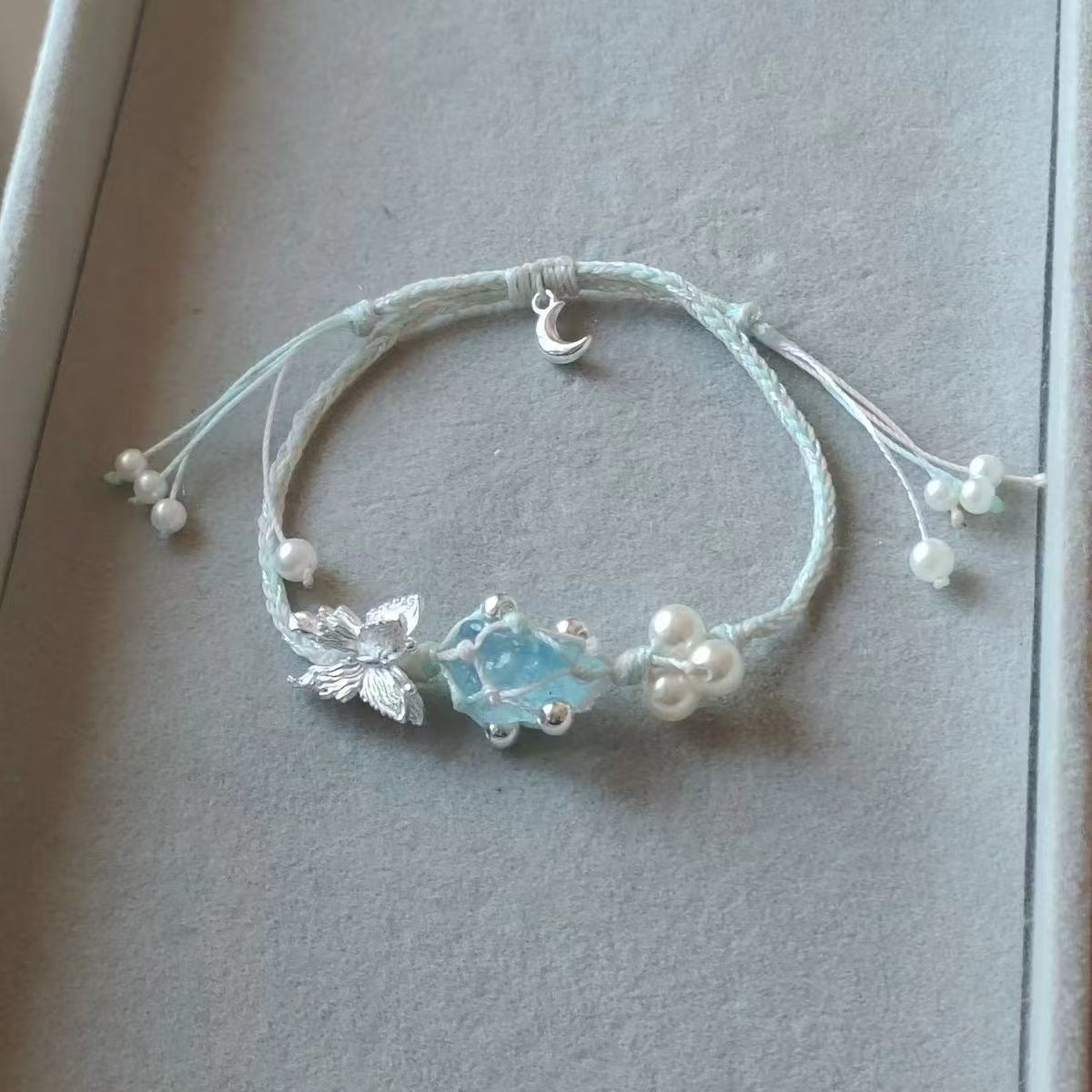 Crystal garland bracelet collection - handmade braided bracelets