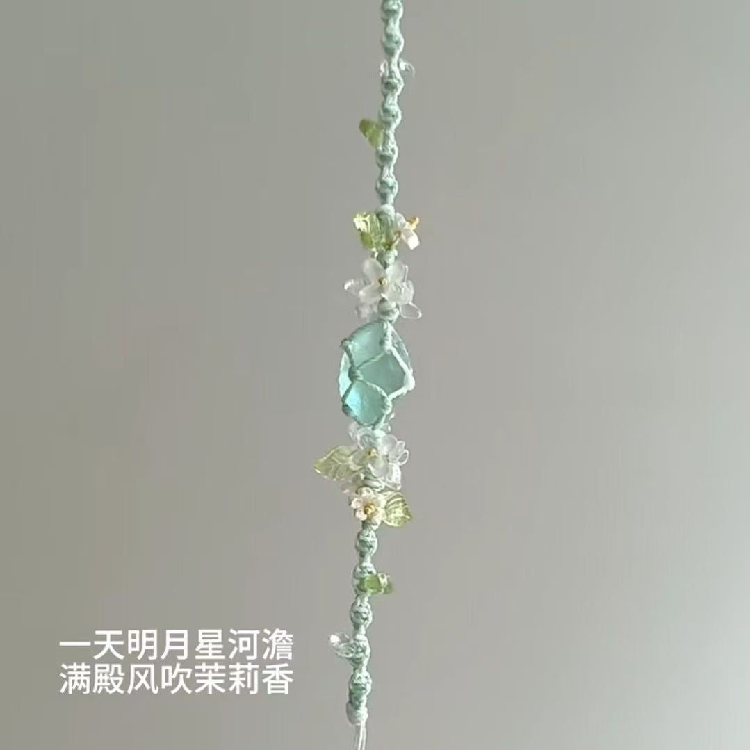 Raw stone woven fresh bracelet bracelet original crystal new arrivaldiy