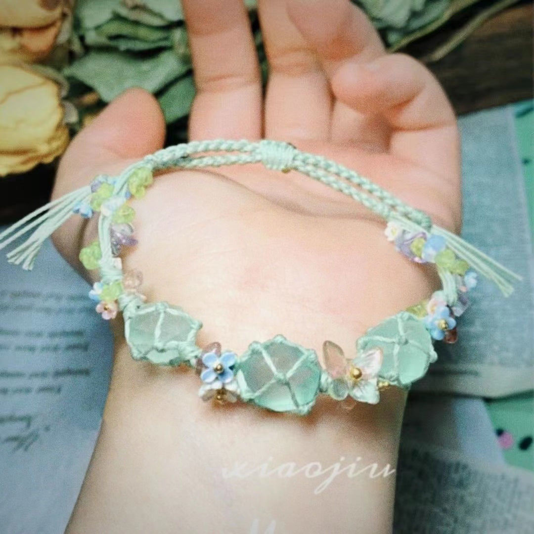 Forest style garland hand-woven bracelet