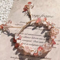 Handwoven new arrival crystal rough stone bracelet