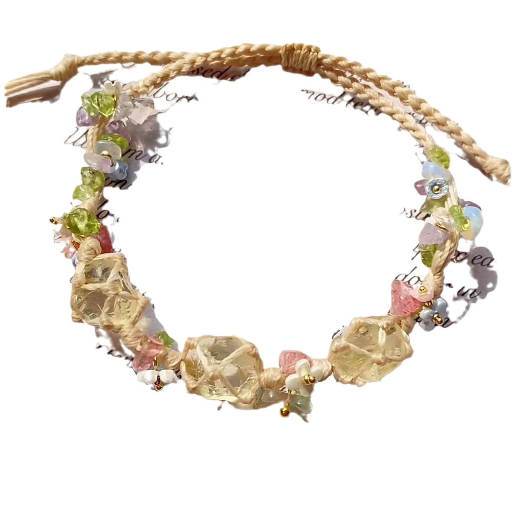 Handmade braided bracelet mesh bag bracelet cord