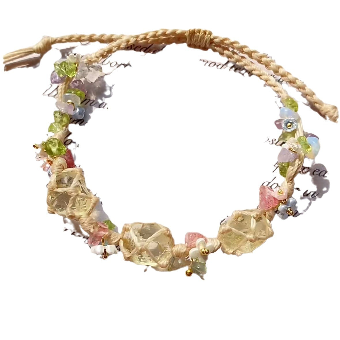 Handmade braided bracelet mesh bag bracelet cord