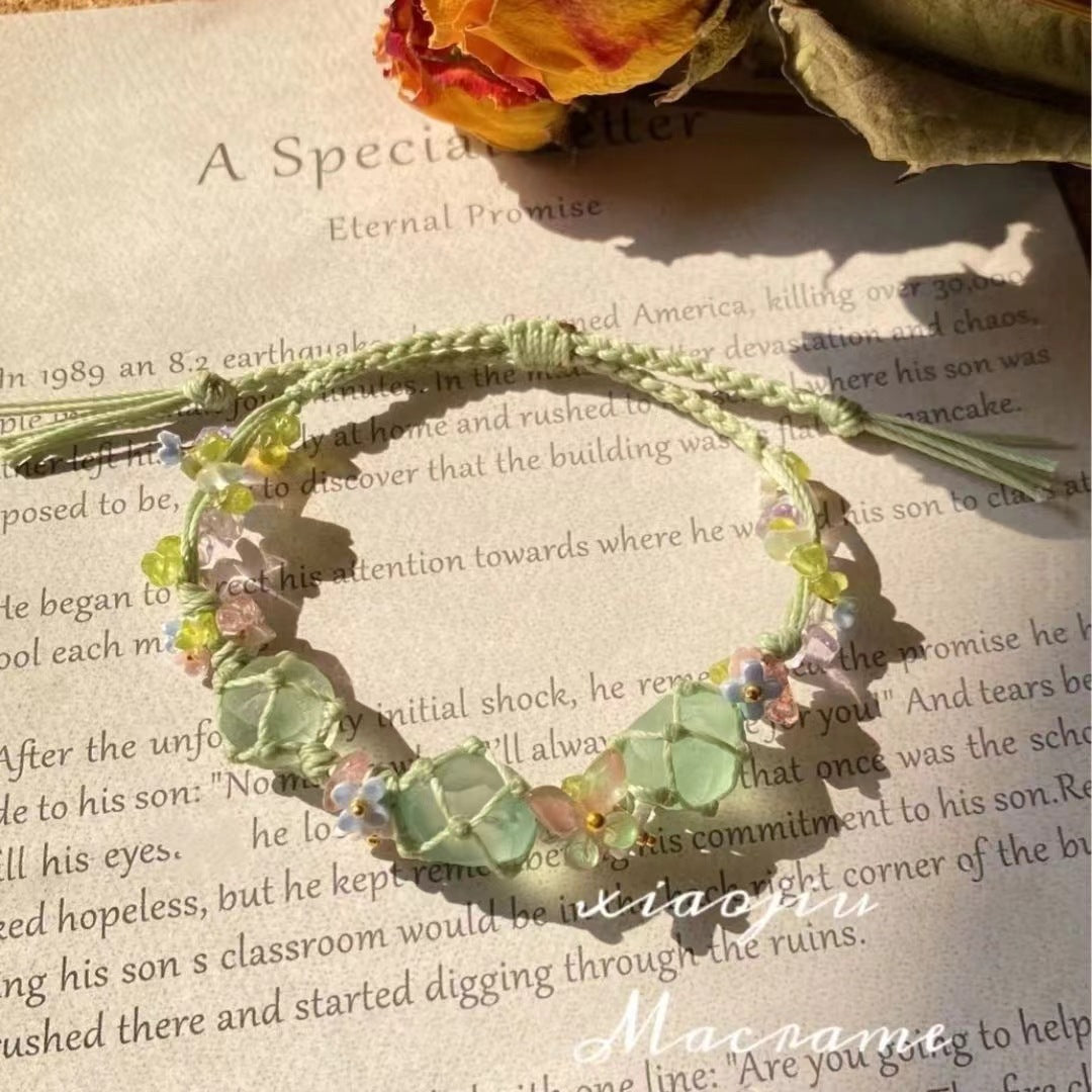 Forest style garland hand-woven bracelet