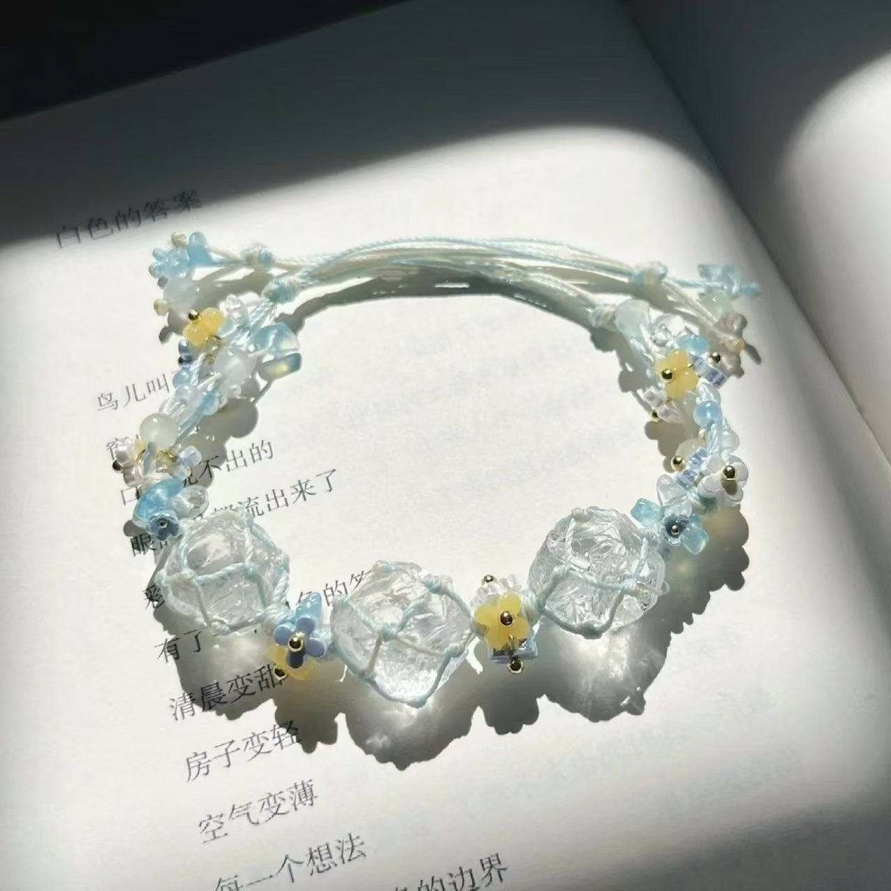 Crystal garland bracelet collection - handmade braided bracelets