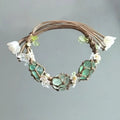 Original new design raw stone bracelet crystal hand rope